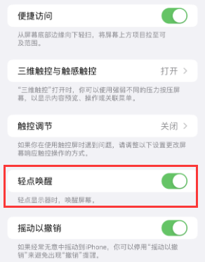 康乐苹果授权维修站分享iPhone轻点无法唤醒怎么办 