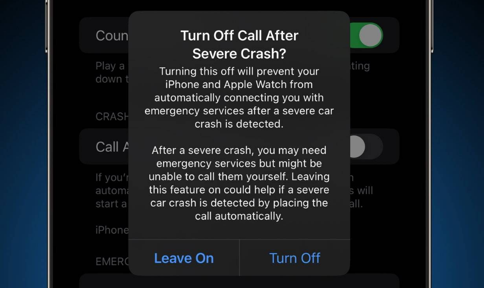 康乐苹果14维修分享 iPhone 14 和 Apple Watch 上关闭崩溃检测 